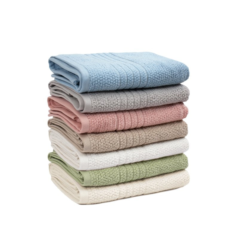 OakRidge Softee 10-Piece Cotton Bath Towel Set - Seedling Variation