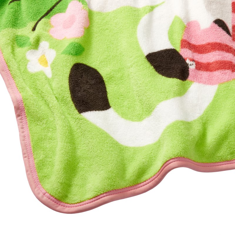 Gabby's Dollhouse Kids Fleece Throw Blanket - Flowery Fun, 46x60, Soft Microfiber, Cozy Blue & Green
