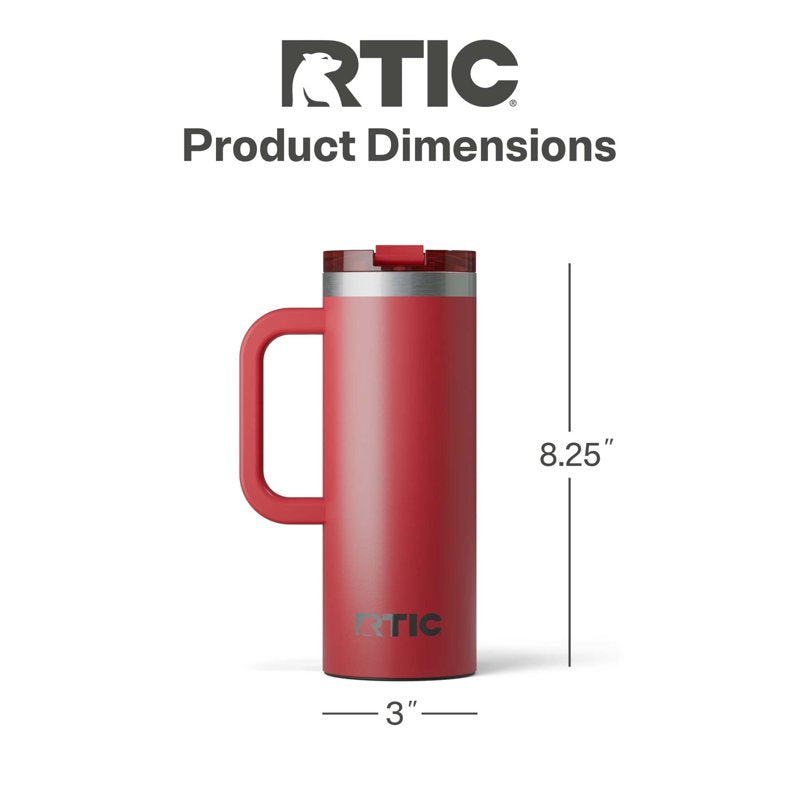 20 oz Insulated Travel Mug with Ceramic Lining - Flag Red