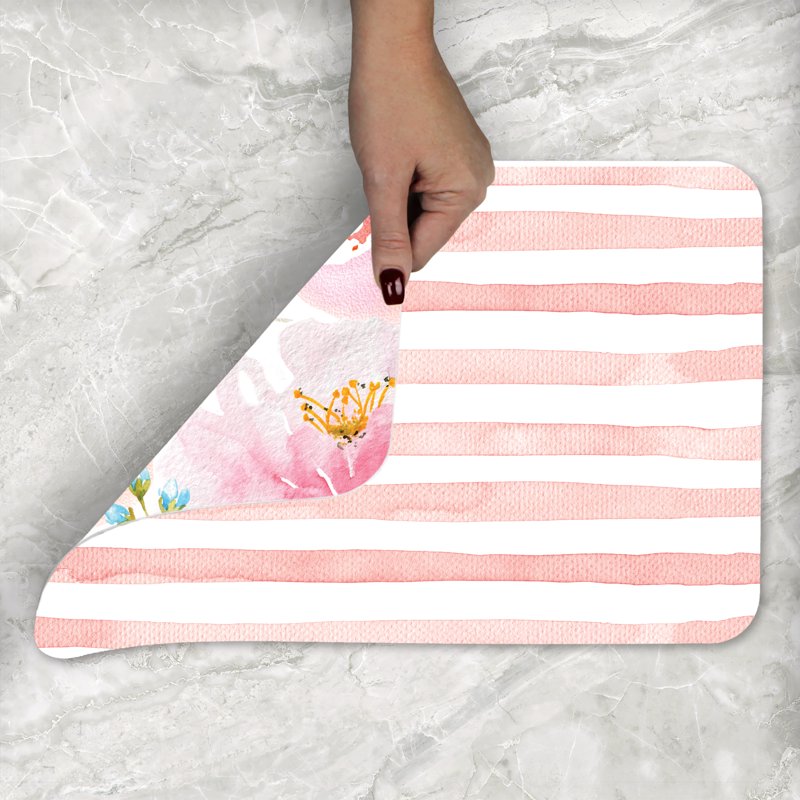 Flexible Plastic Floral Splash Placemats - 4 Pack