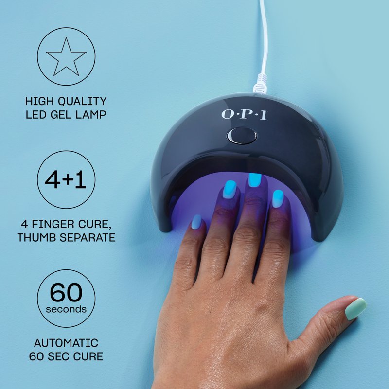 Gel Nail Polish Essentials Starter Kit with LED Lamp & Prep Tools