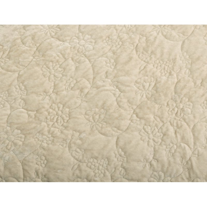 Velvet Quilt Full/Queen - Eloise Floral Pattern Beige - The Pioneer Woman