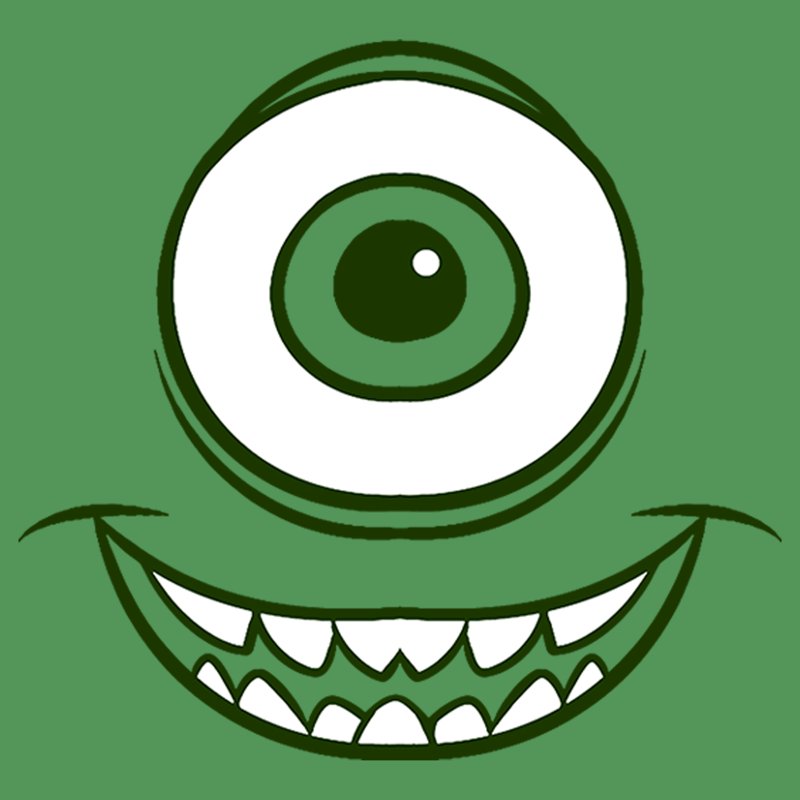 Men's Monsters Inc Mike Wazowski Eye Graphic T-Shirt Kelly Green Small Variation of THIS listing