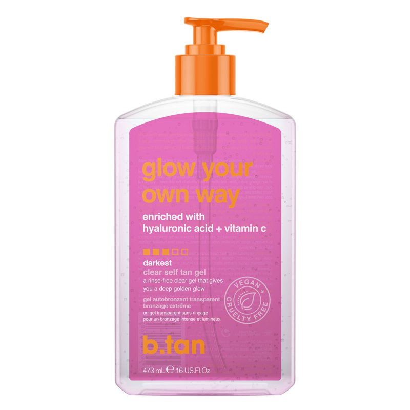 Clear Self Tan Gel with Hyaluronic Acid & Vitamin C - Rinse-Free Formula