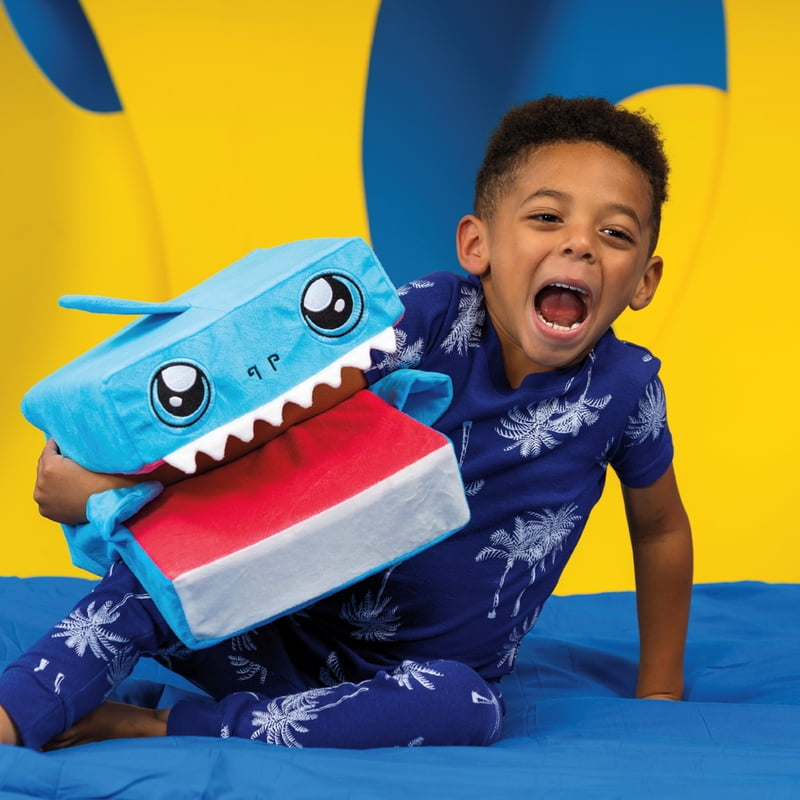Kid Cubes Shark Toddler Pillow - 2-in-1 Plush Toy & Sleep Pillow, Blue