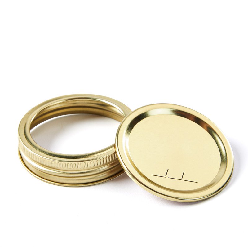 Wide Mouth Canning Jar Lids & Rings - 12 Pack with Bands