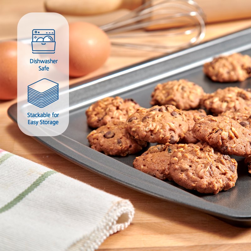 3-Piece Nonstick Cookie Sheet Set - Carbon Steel Bakeware