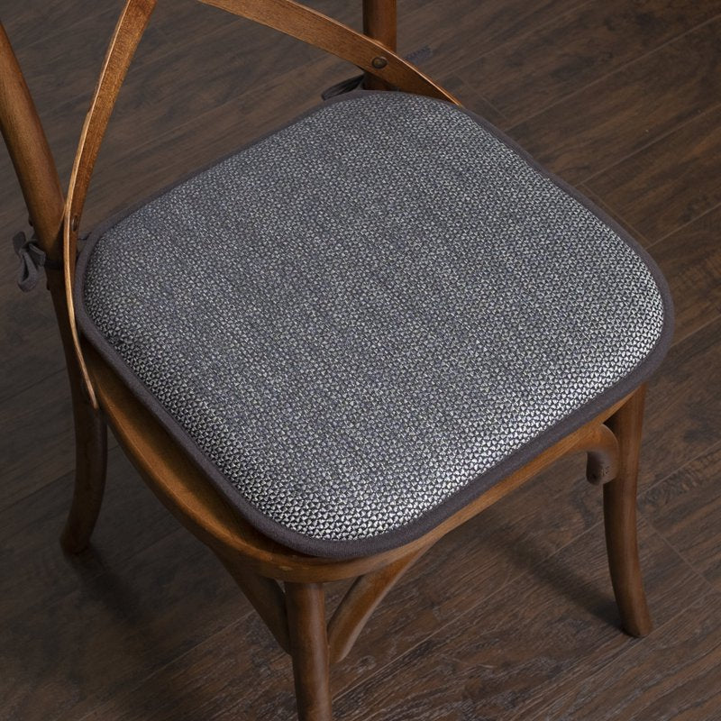16" x 16" Black & Gray Square Chair Pads - 4-Pack