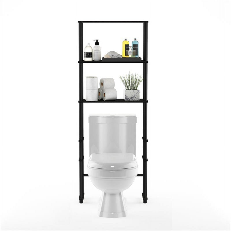 Furinno Turn-N-Tube Toilet Space Saver with 3 Shelves - Espresso