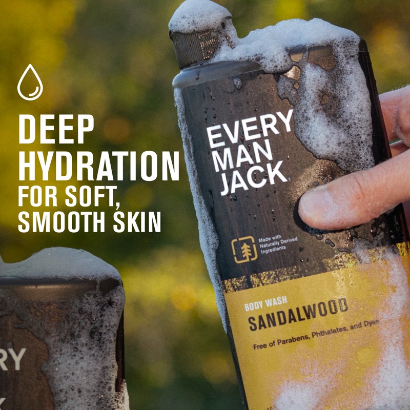 Sandalwood Body Wash and 2-in-1 Shampoo Conditioner Set for Men