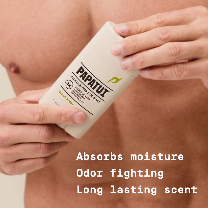 Solid Deodorant for Men, Cedar Sport, Aluminum-Free 48-Hour Protection 2.6oz