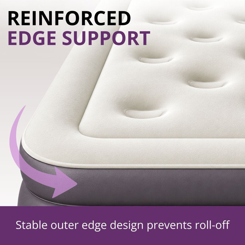 Twin Air Mattress with Built-In Pump - 18-Inch Support & Puncture-Resistant
