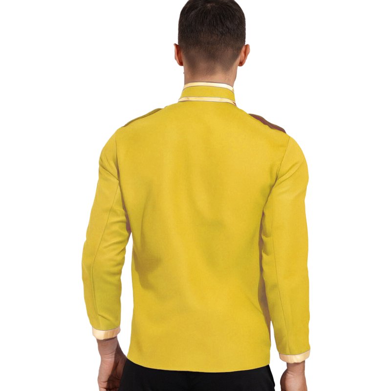 Medieval Prince Costume Coat for Men - Royal Renaissance Style, Yellow, L