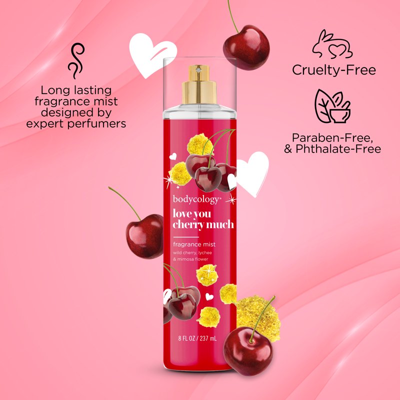 Love You Cherry Much Fragrance Body Mist - Fruity & Floral Scent, 8 fl oz