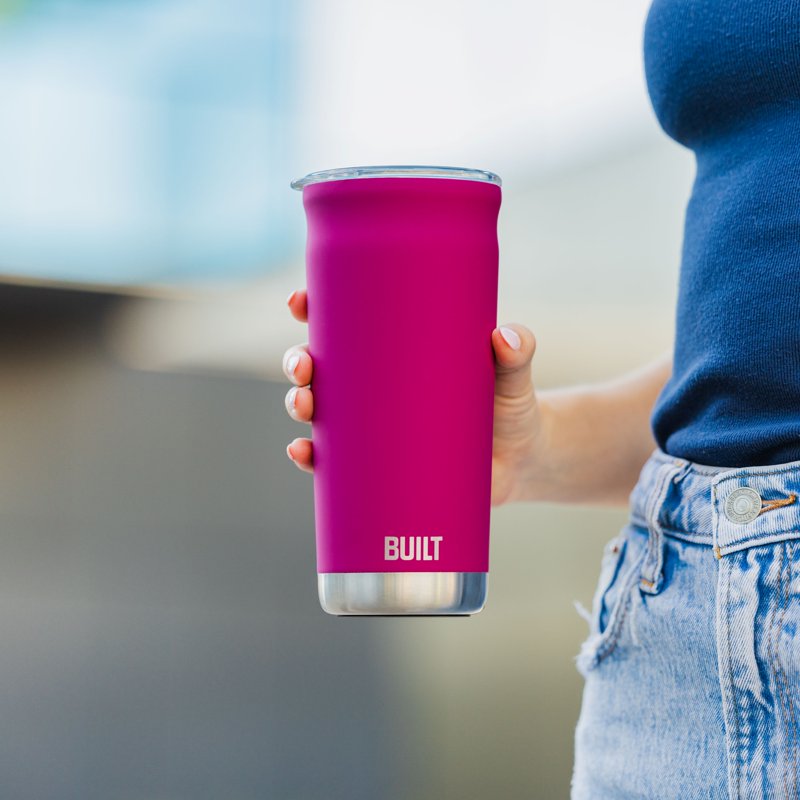 20 oz Double-Wall Insulated Stainless Steel Tumbler - Magenta 3 Pack