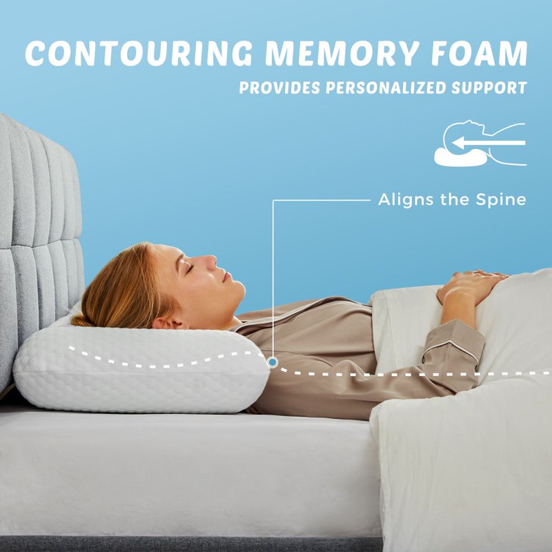 GIANNA Gel Memory Foam Pillow Set - Cooling Hotel Comfort for Side Sleepers - 2 Pack