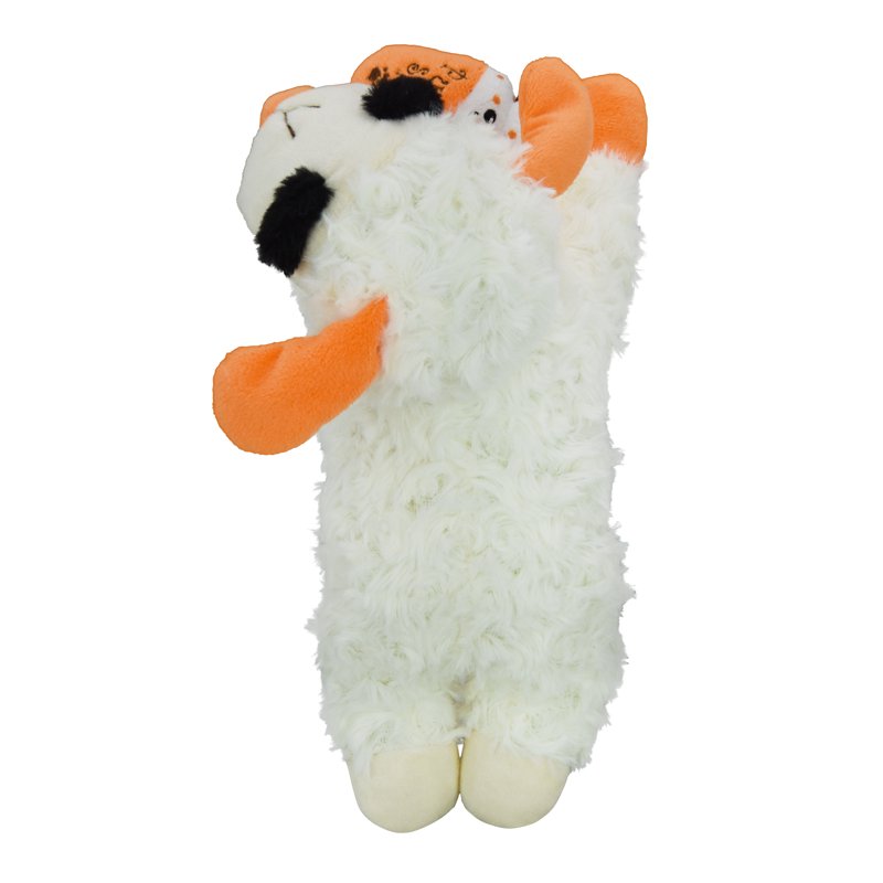 Multipet Lamb Chop Pupkin Spice Latte Dog Toy - Pumpkin Scented Plush Interactive Squeaker Medium Dog Toy