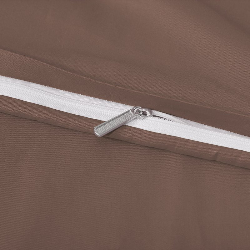 20x48 Cotton Zippered Body Pillowcase - Coffee, 100% Egyptian Cotton
