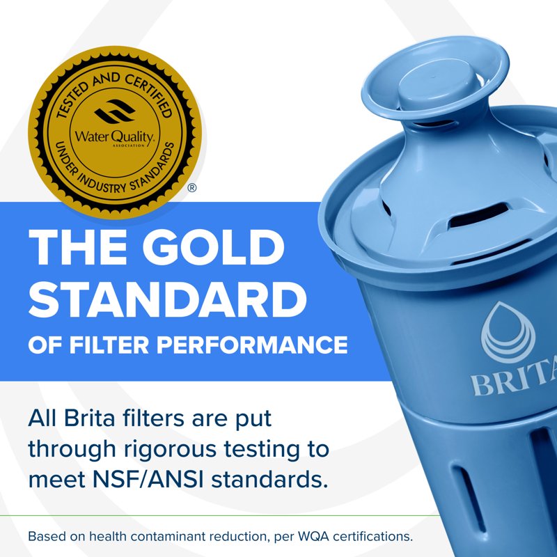 10-Cup Water Filtration Pitcher - BPA-Free, Reduces Lead - White