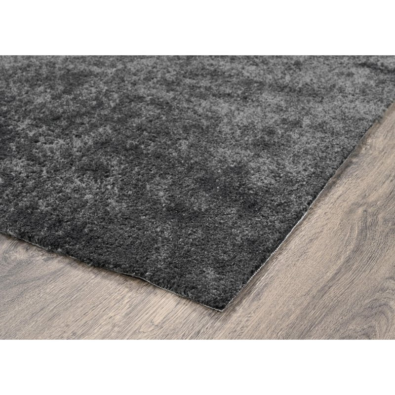 Washable Bathroom Rug 6' x 9' Cinder Gray Polypropylene Carpet - Garland
