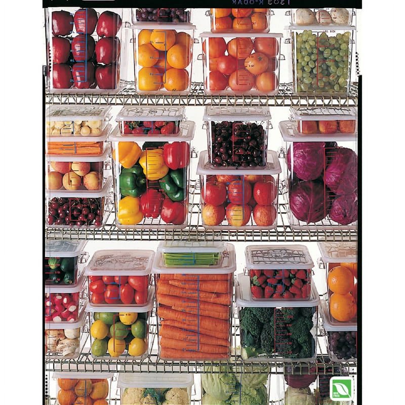 4 Quart Square Food Storage Container - Clear Polycarbonate