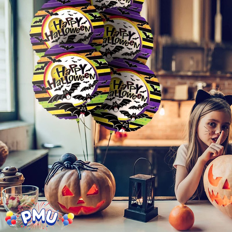 Halloween Vampire Bats Foil Balloons Pack of 10 - 18 Inch Mylar Party Decorations