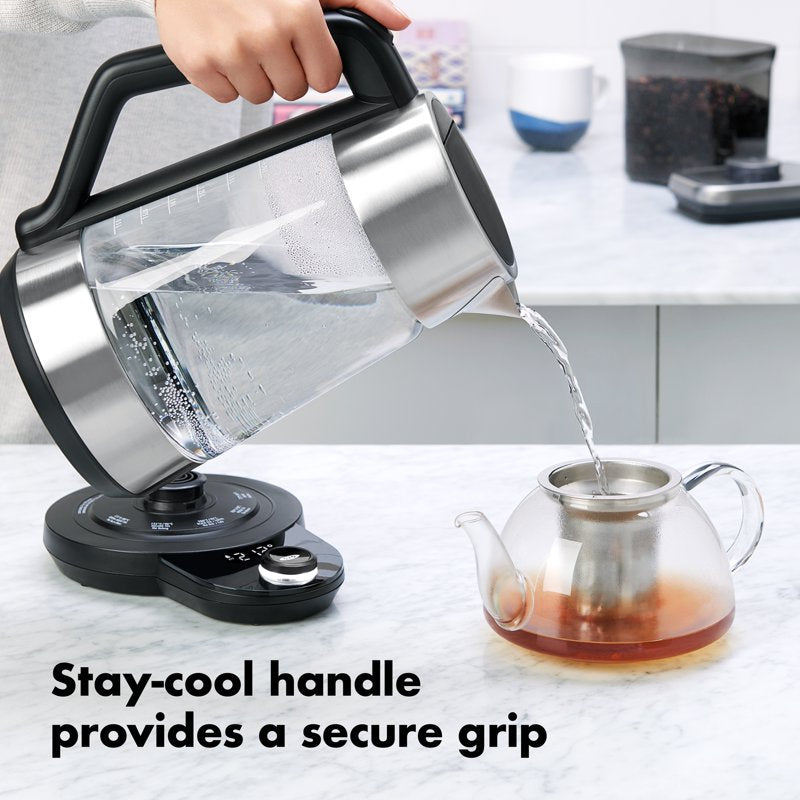 1.75-Liter Adjustable Temperature Electric Glass Kettle