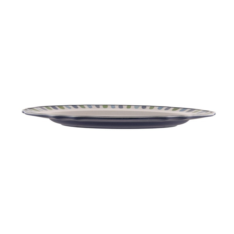 Bamboo Melamine Oval Medium Serve Platter - Multicolor Sardine