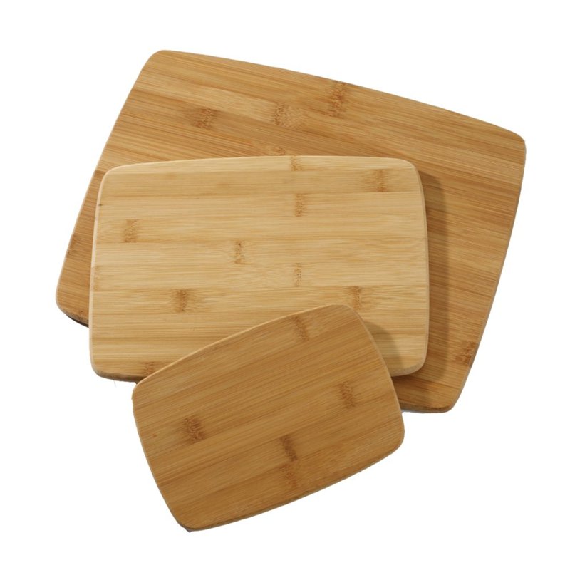 Bamboo Cutting Board Set - 3-Piece Eco-Friendly Kitchen Boards
