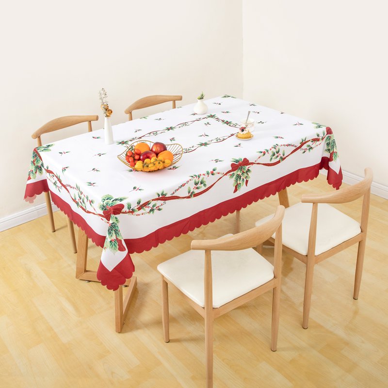Christmas Tablecloth for Rectangle Table 52x70 - Holiday Design