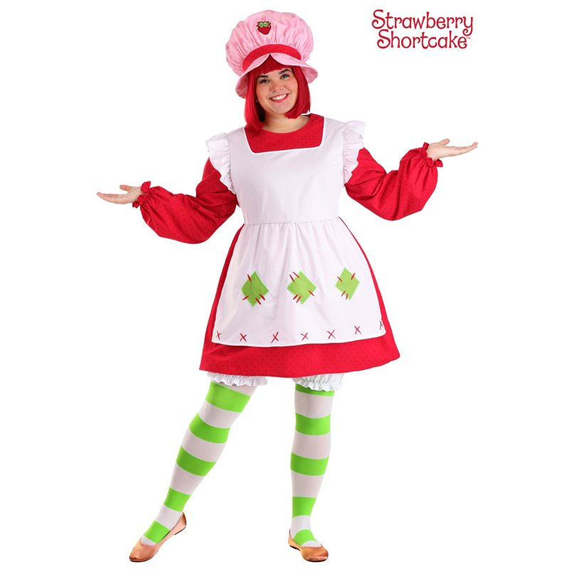 3X Plus Size Strawberry Shortcake Costume for Women - Costume Set