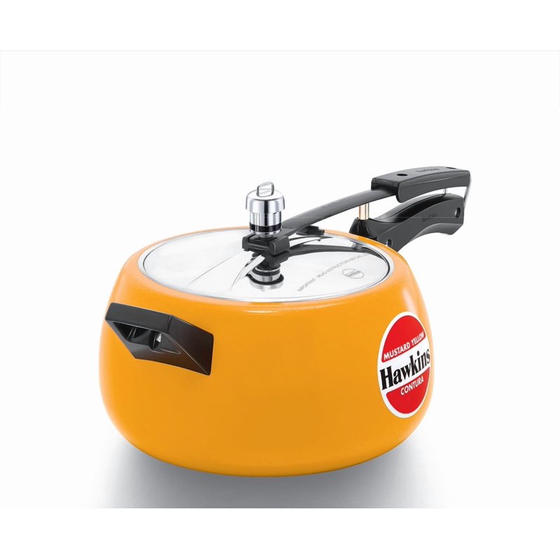 Ceramic Coated Contura Pressure Cooker, 5.3 Qt - Mustard Yellow