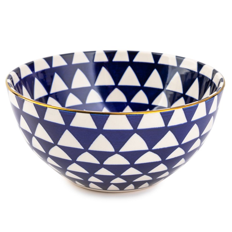 Medallion 12-Piece Ceramic Dinnerware Set - Blue, 3 Pack