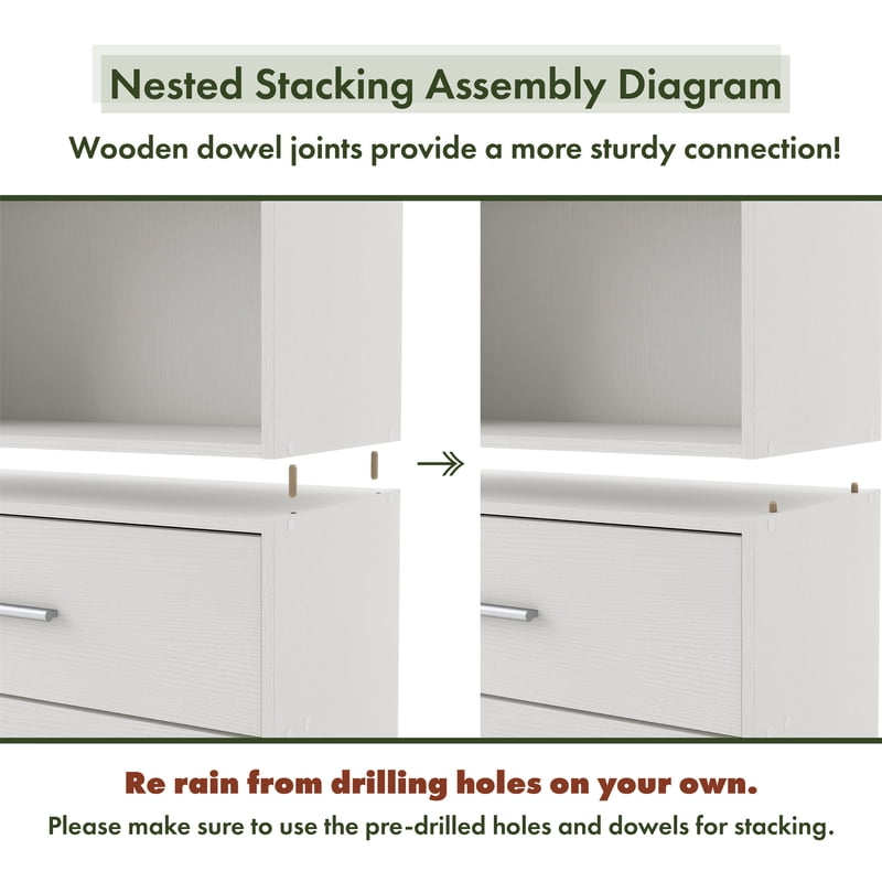 Stackable 6-Cube Wood Bookcase - Versatile Storage Solution