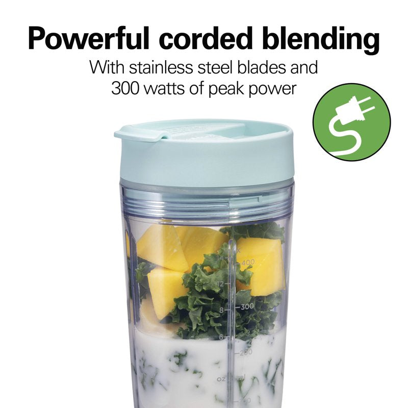 Portable 300W Personal Blender with 14 oz BPA-Free Jar - Ice Blue