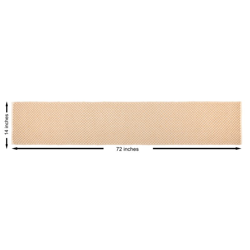 Natural Jute and Cotton Blend Table Runner, 14" x 72"