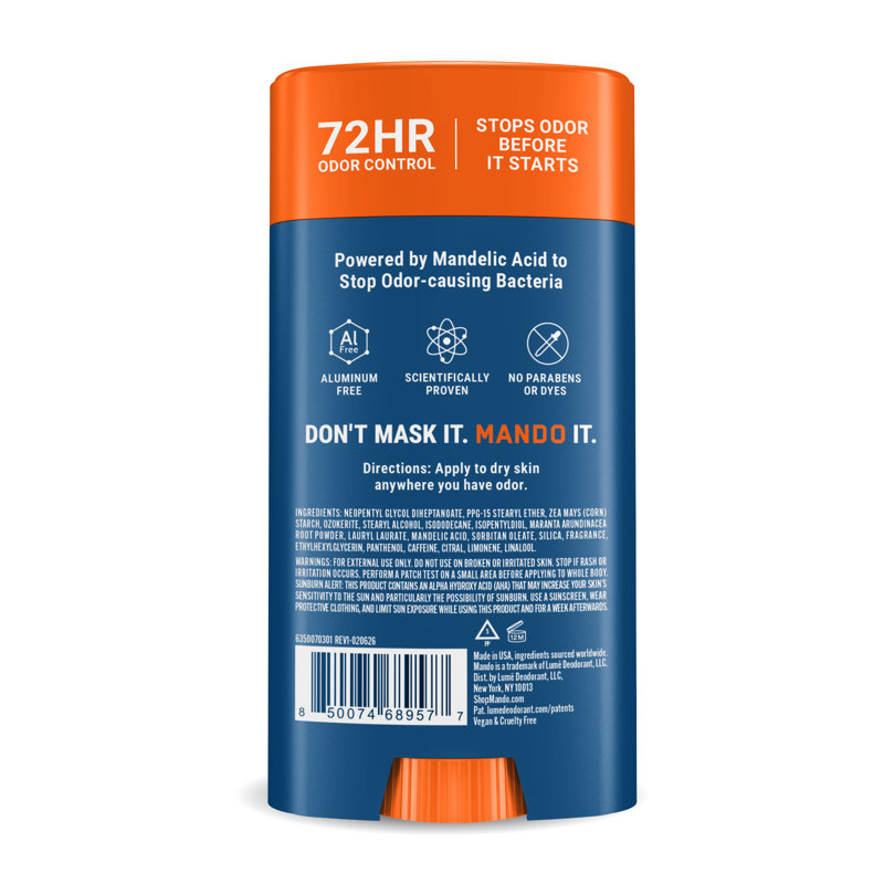Whole Body Deodorant Stick for Men - Aluminum-Free, 72-Hour Odor Control, Pro Sport, 2.65 oz - Pink