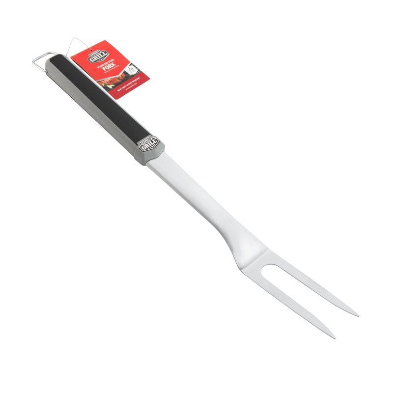 Stainless Steel Grilling Fork - 2 Pack, Black & Gray