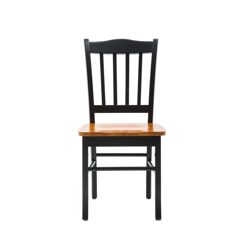 Shaker Dining Chair Set of 2 - Black & Oak Finish