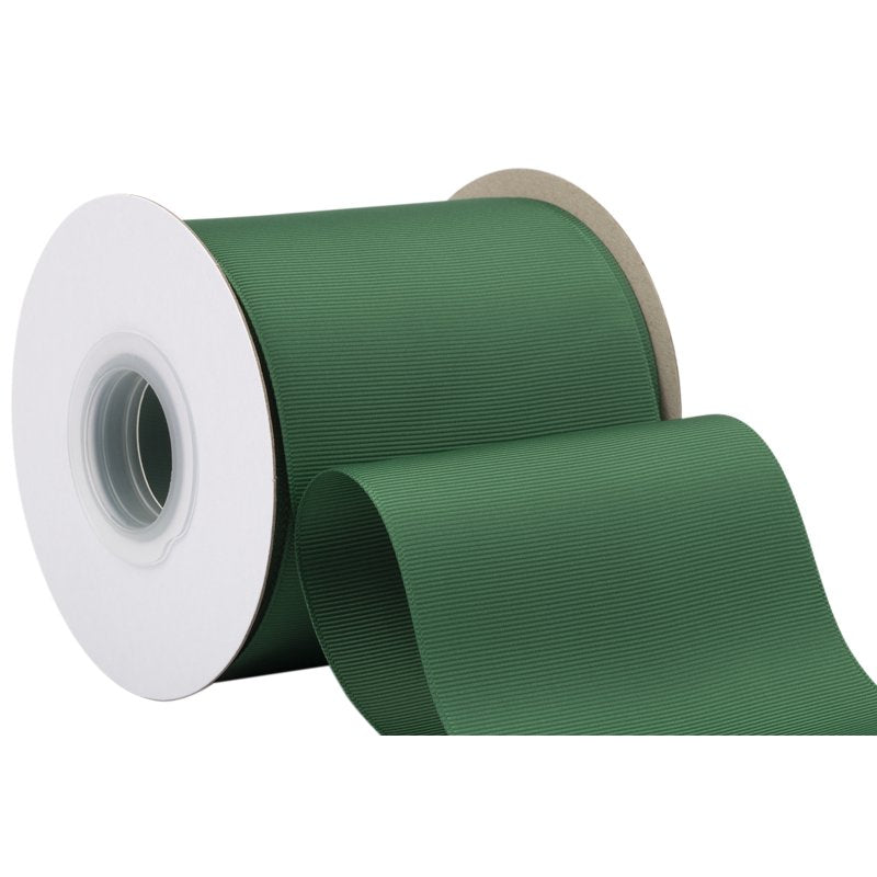 Grosgrain Ribbon 4 Inch x 25 Yards - Solid Forest Green Craft Ribbon - Variation of THIS listing
