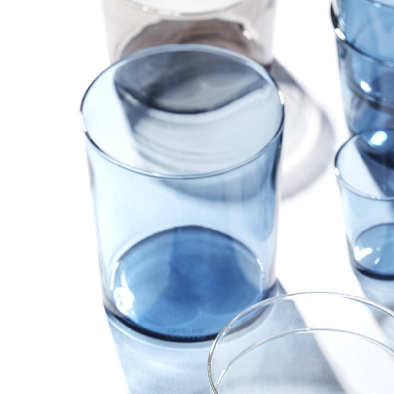16 oz Stackable Blue Glasses - Set of 6