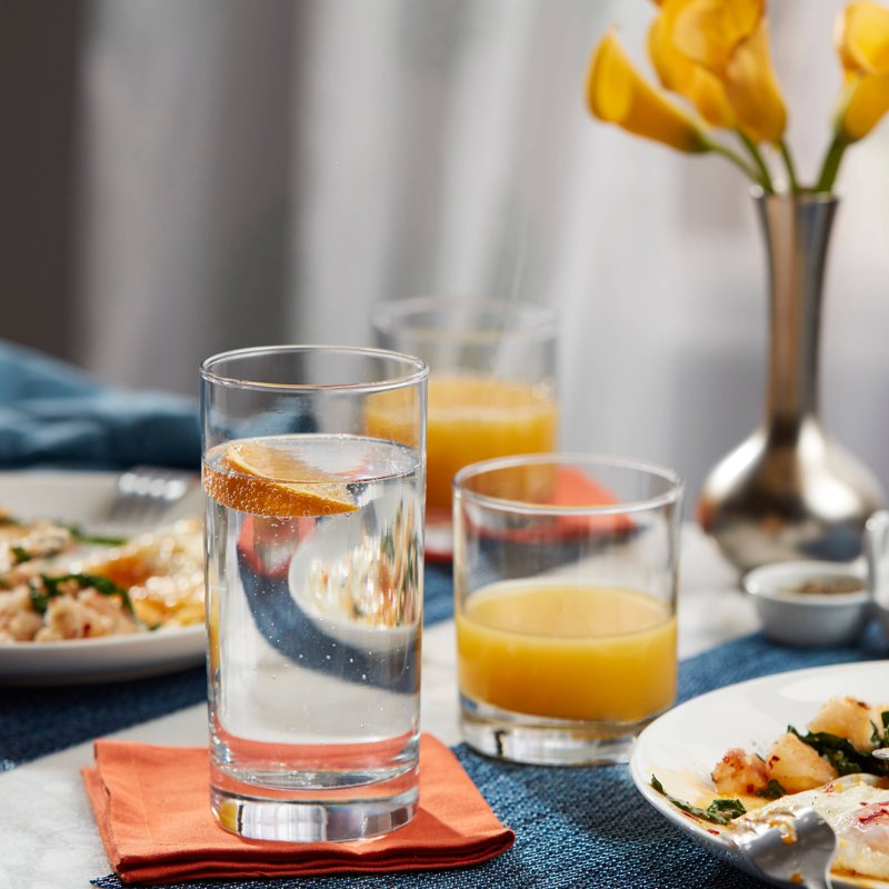 16.3 oz Cooler Glass Set - 8-Piece Clear Drinking Glasses