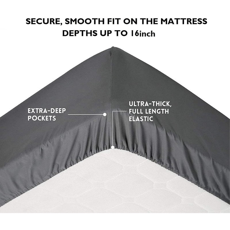 Fitted Sheet Wrinkle-Free 1500 Series Twin Royal Blue - Hotel Quality