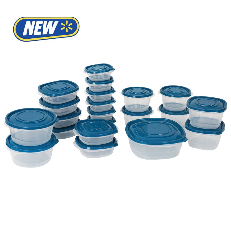 42-Piece Plastic Food Storage Container Set - 2 Pack
