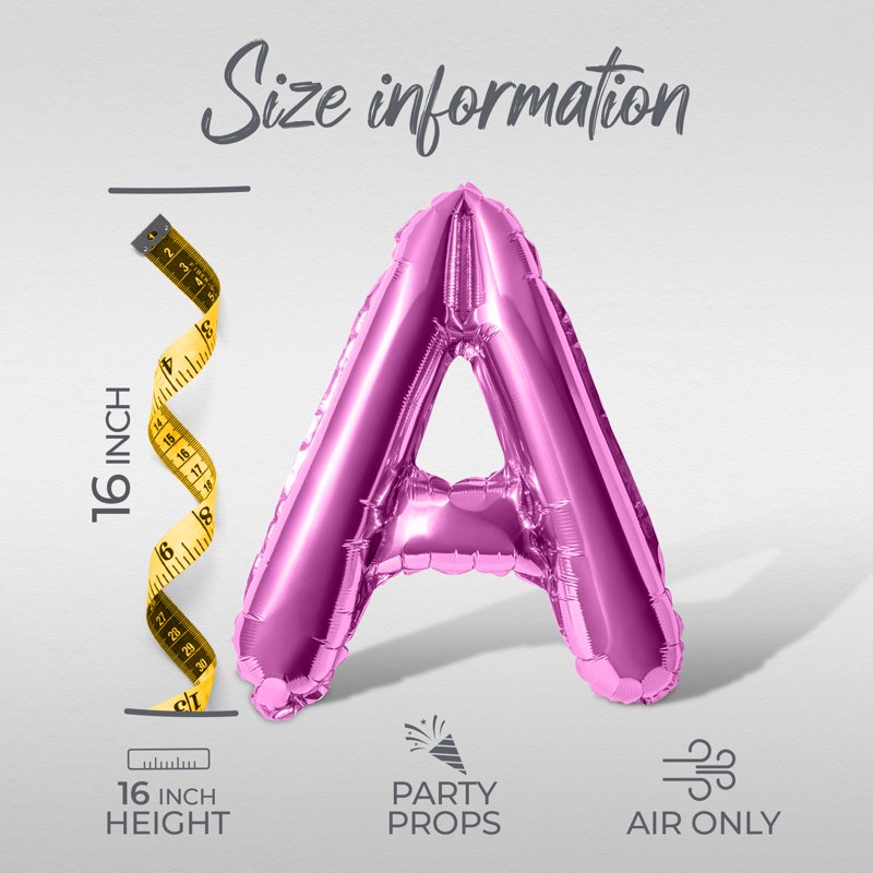 Pink Happy Halloween Letter Balloons - 16-Inch Alphabet Foil Balloons for Party Decor