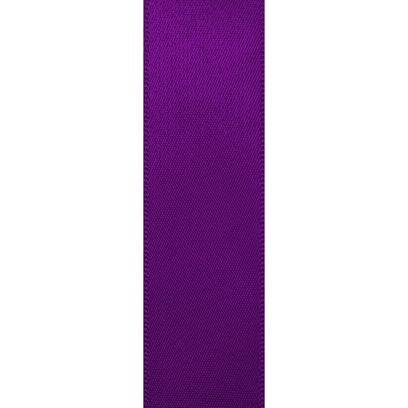 Purple Satin Ribbon 7/8 inch x 100 Yards - Single Faced Craft & Wedding Trim
