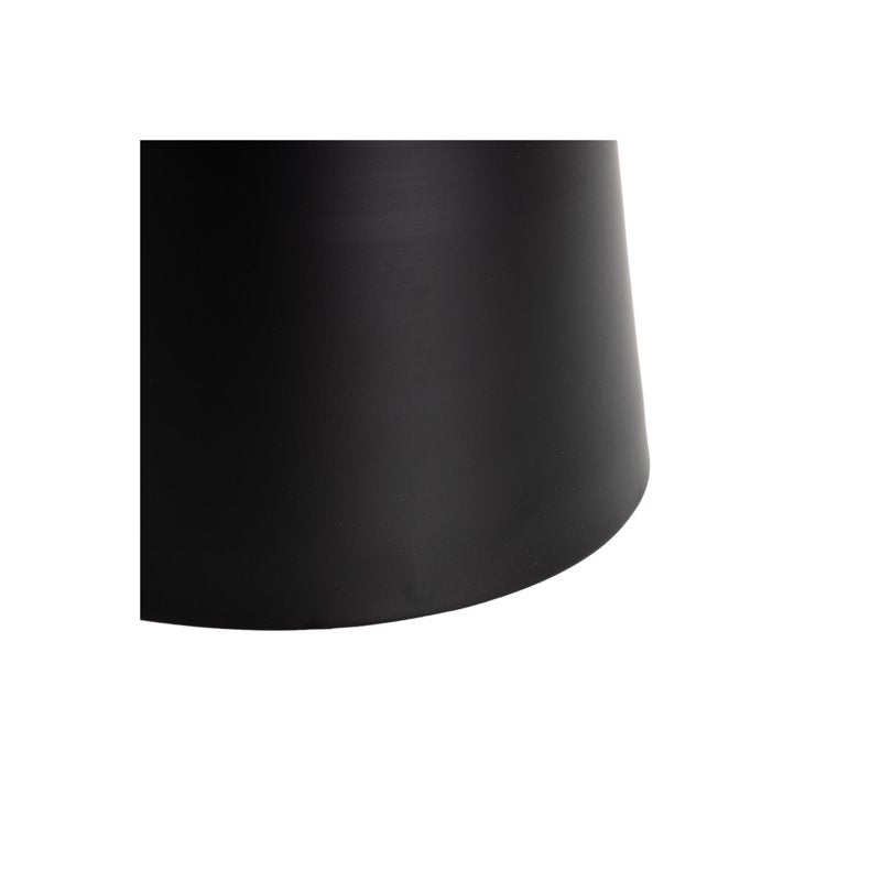 Black Metal Accent Table with Bell Shaped Base - 15" x 19"