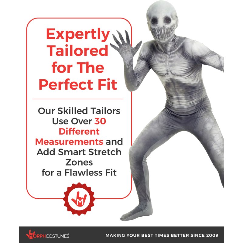 Kids Rake Halloween Costume Unisex Scary Morphsuit for Boys and Girls