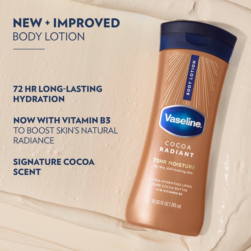 Cocoa Radiant Body Lotion for Dry Skin with Pure Cocoa Butter - 10 fl oz