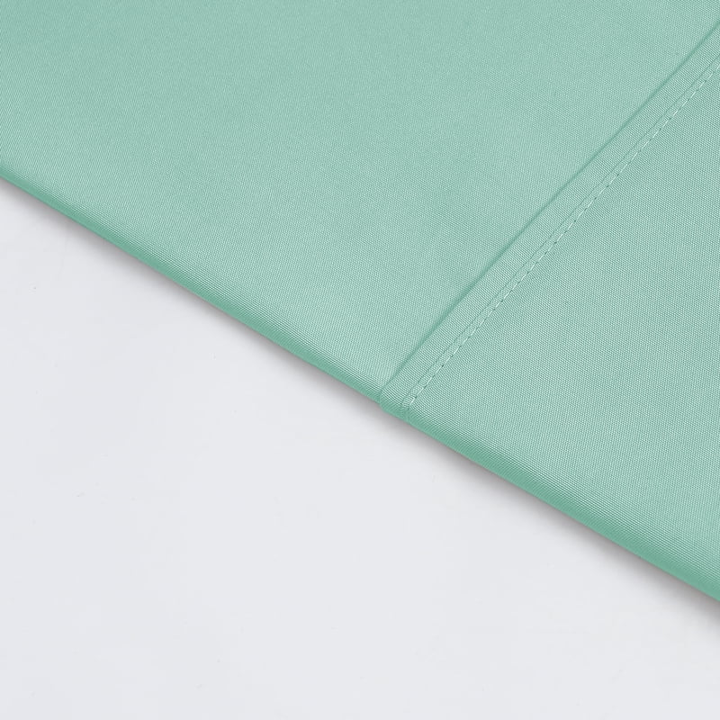 Full Size Microfiber Bed Sheet Set with Elastic Corners - Green Mint - 4 Piece